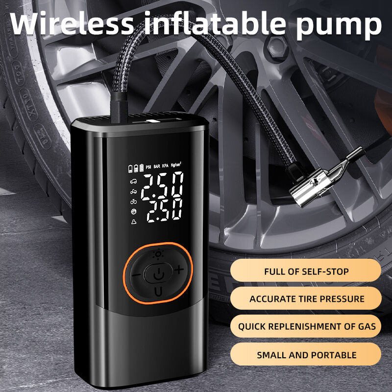 Rechargeable Tyre Inflator 150PSI with LED Light, view 3