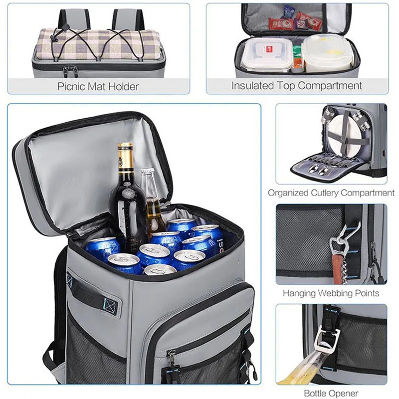 30L Insulated Backpack – Hot & Cold Food Storage, view 5