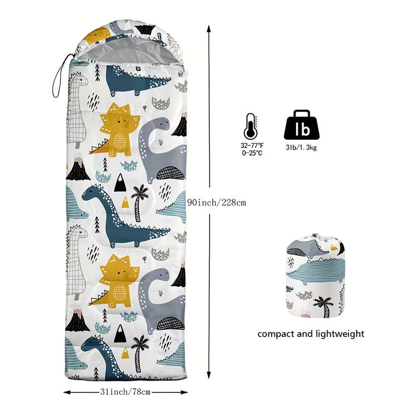 Dinosaur Kids Sleeping Bag – Lightweight & Compact, view 5