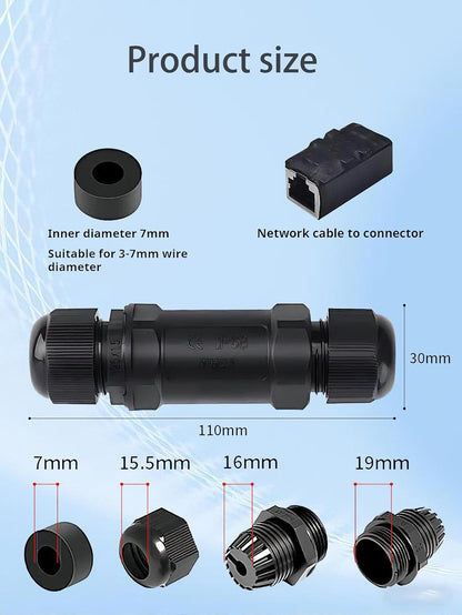 Starlink IP68 Waterproof RJ45 Coupler — PoE CAT6, view 7