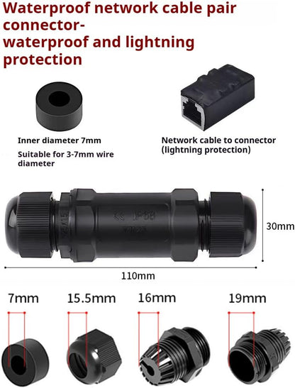 Starlink RJ45 Coupler IP68 Waterproof Lightning Protection, view 7