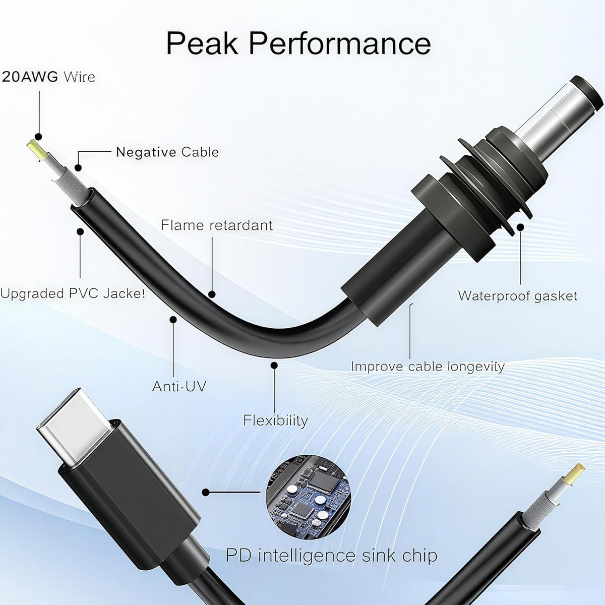 Starlink Mini USB-C to DC Power Cable 3m, view 9
