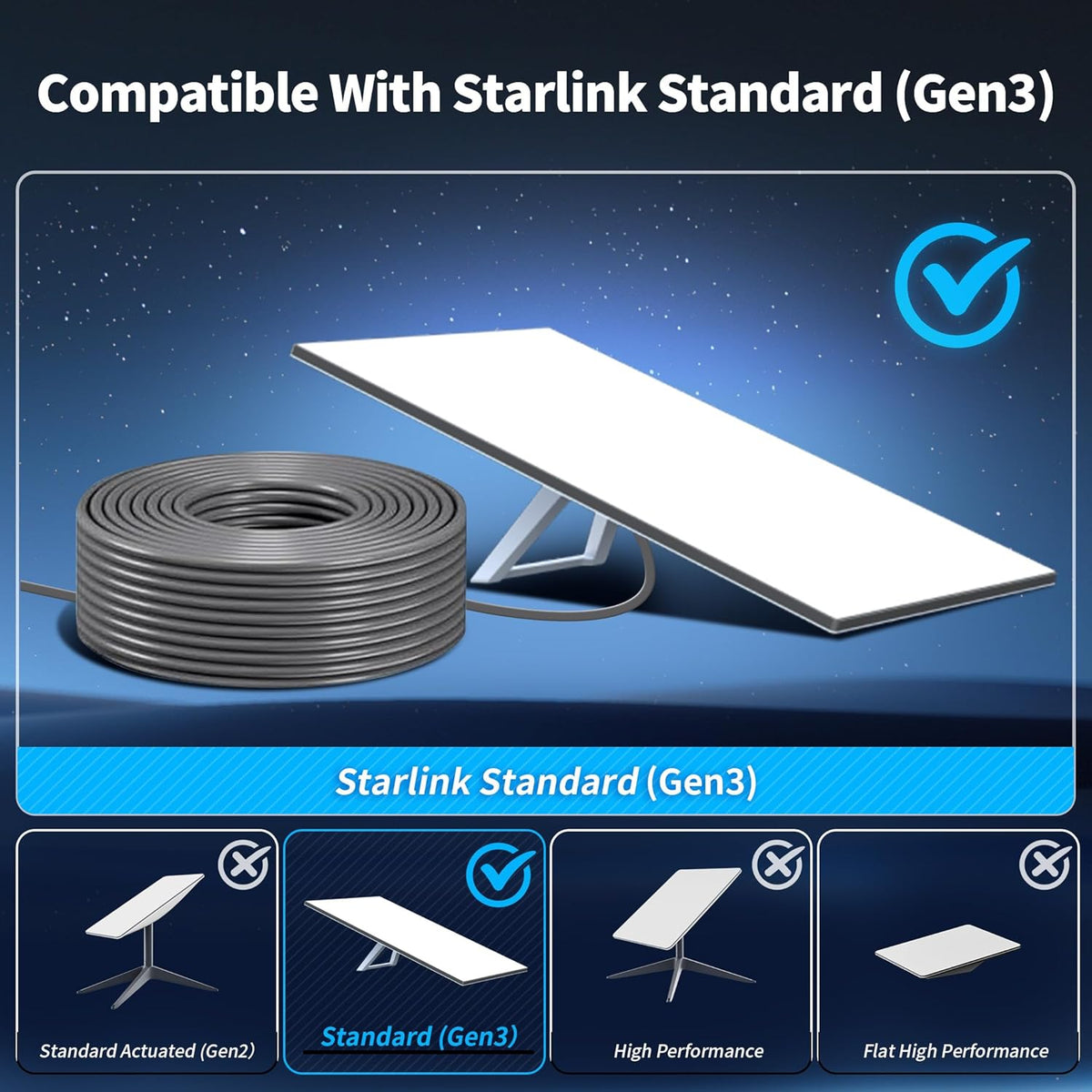 Starlink Gen 3 Cable — 30m / 100ft, view 2