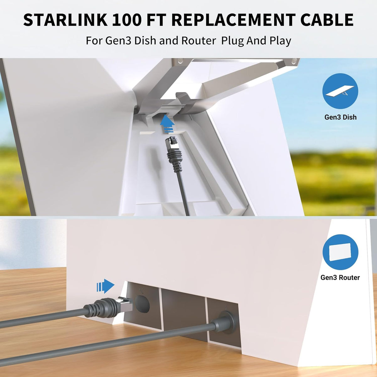Starlink Gen 3 Cable — 30m / 100ft, view 5
