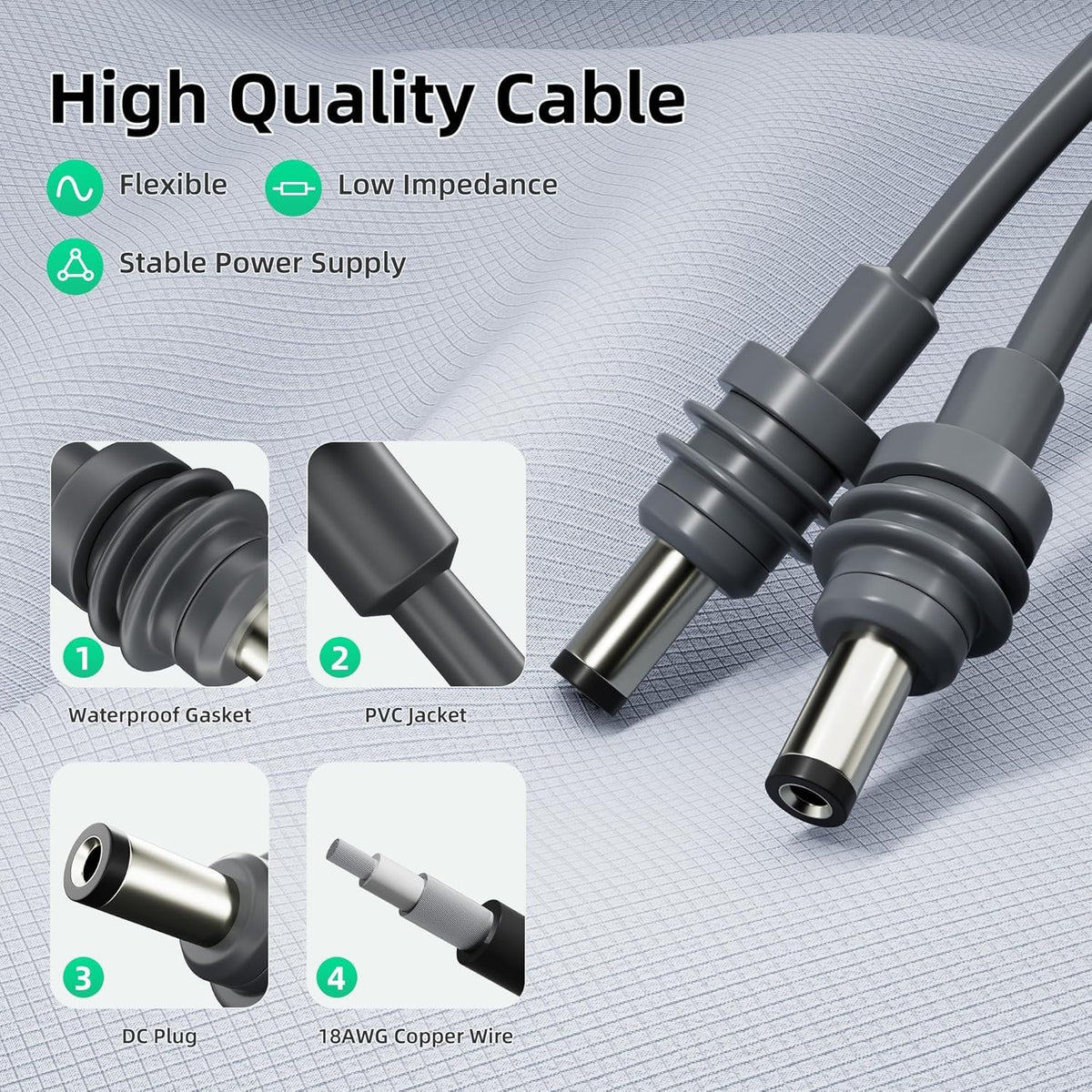 Starlink Mini Power Cable 5521 DC 1M, view 2