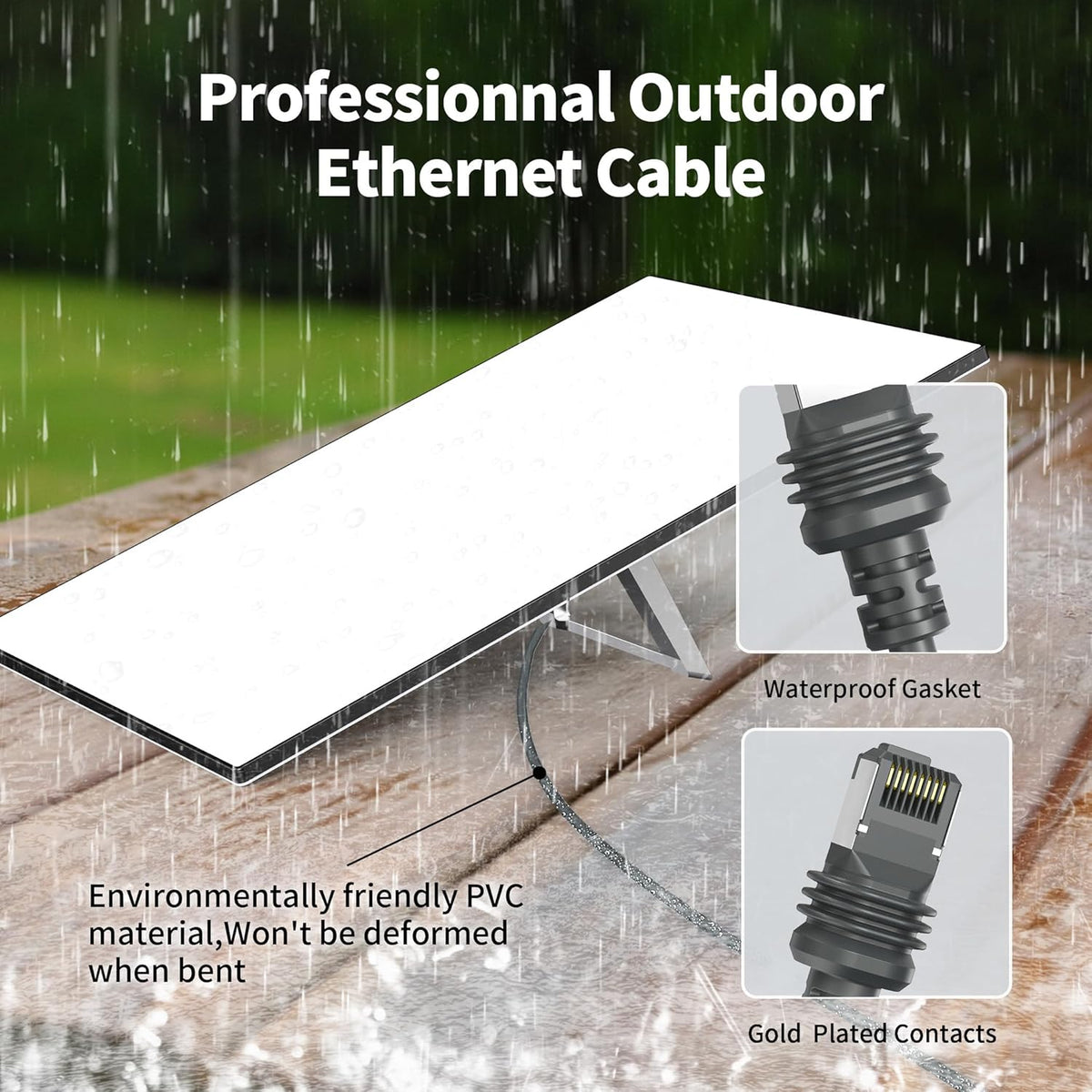 Starlink Gen 3 Ethernet Cable 2M Waterproof, view 4