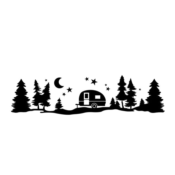 Tree Forest Vinyl Decal Sticker for SUV, RV or Caravan, view 4
