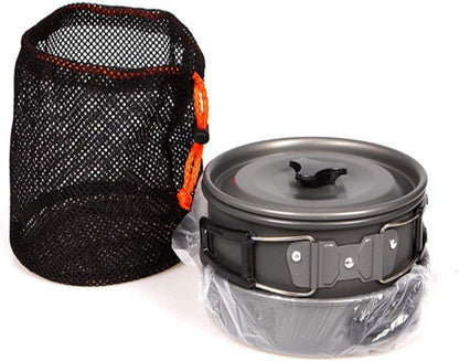 Camping Cookware Set 3 Piece with Pot, Pan & Teapot, view 2