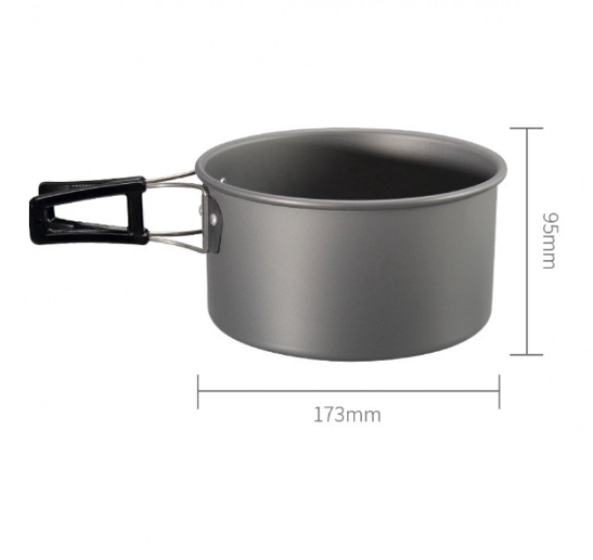 Camping Cookware Set 3 Piece with Pot, Pan & Teapot, view 5