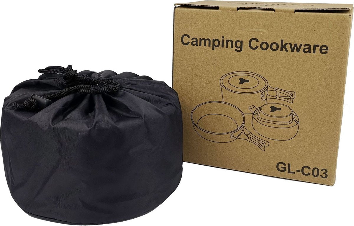 9 Piece Camping Cookware Set for 2-3 People, view 6