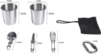 9 Piece Camping Cookware Set for 2-3 People, view 7