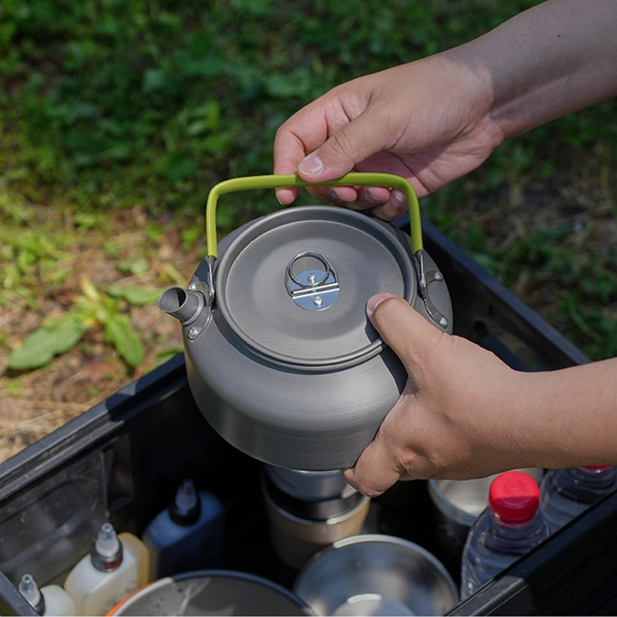 Camping Kettle Aluminium Teapot Grey, view 4
