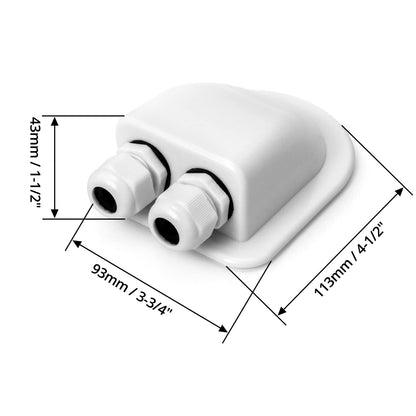 IP68 Solar Cable Entry Glands 2 Pack White, view 4