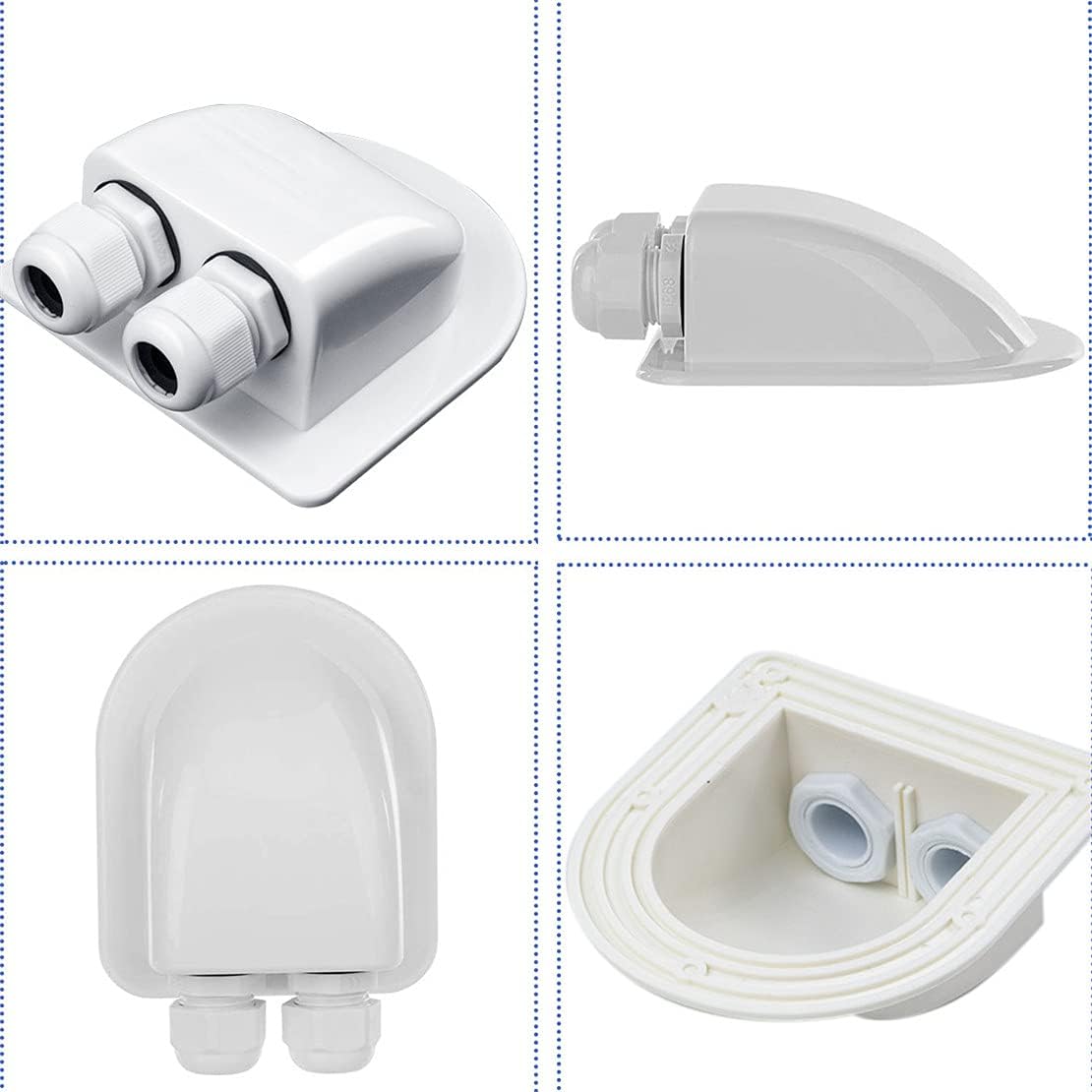 Solar Cable Entry Gland Double Connector for Caravan & RV, view 2