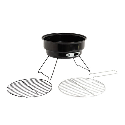 2-in-1 Charcoal BBQ Grill with Cooler Carry Bag