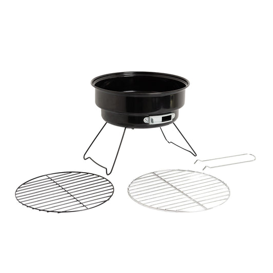 2-in-1 Charcoal BBQ Grill with Cooler Carry Bag
