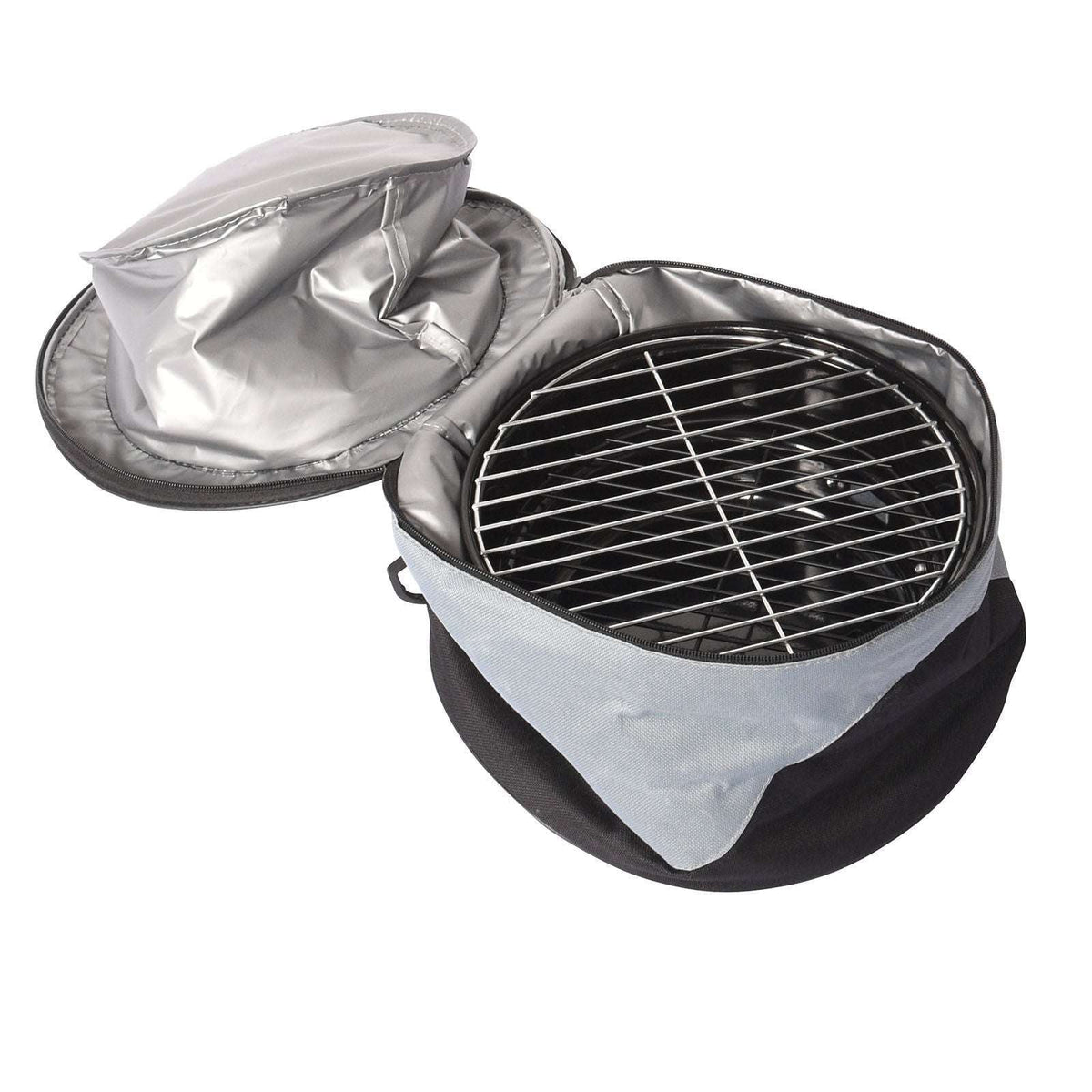2-in-1 Charcoal BBQ Grill with Cooler Carry Bag, view 4