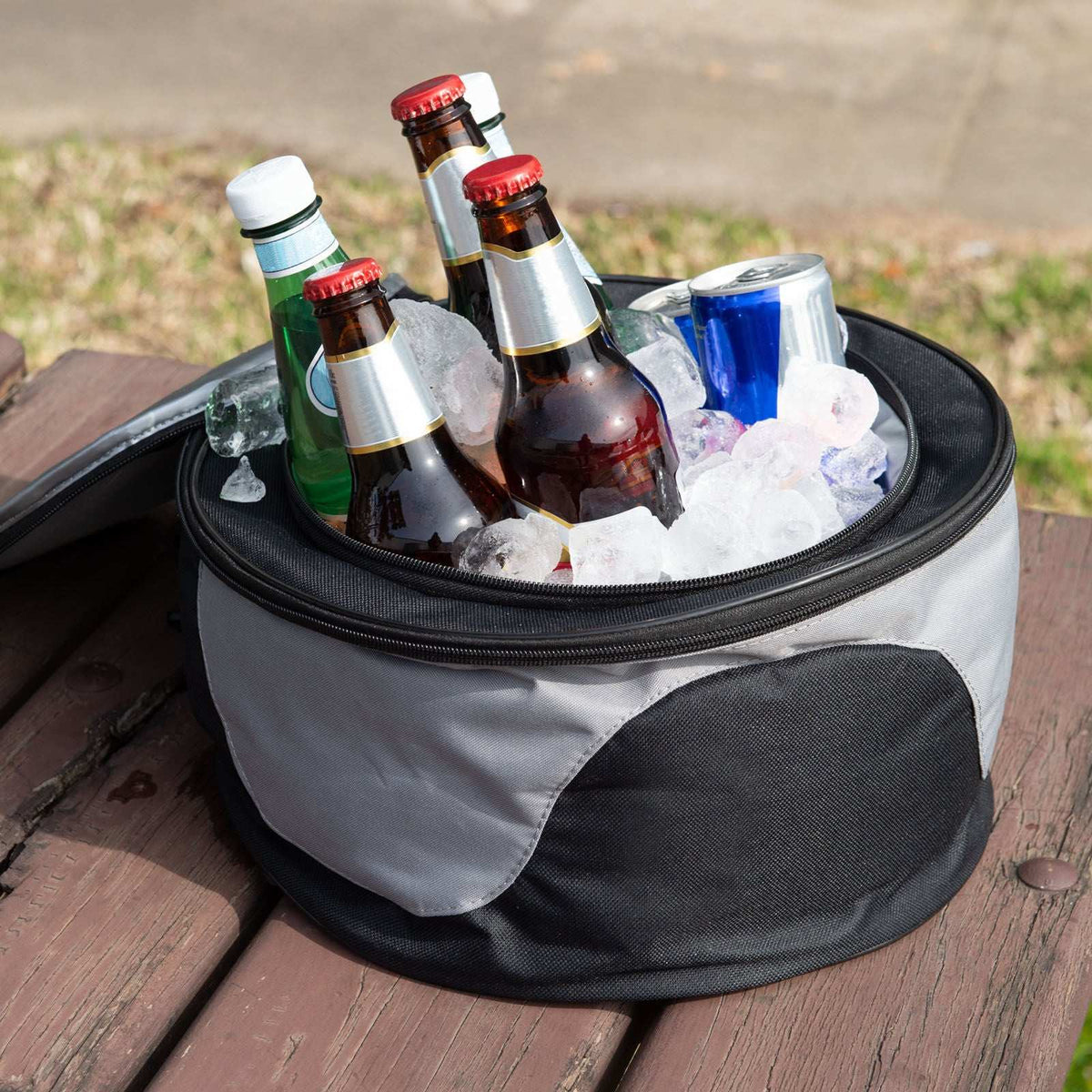 2-in-1 Charcoal BBQ Grill with Cooler Carry Bag, view 7