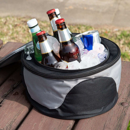 2-in-1 Charcoal BBQ Grill with Cooler Carry Bag, view 7