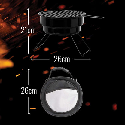 2-in-1 Charcoal BBQ Grill with Cooler Carry Bag, view 10
