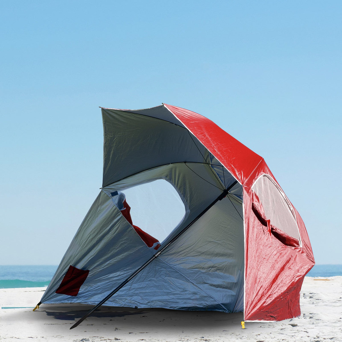 Havana Outdoors 2.4m Beach Umbrella – Red, view 2
