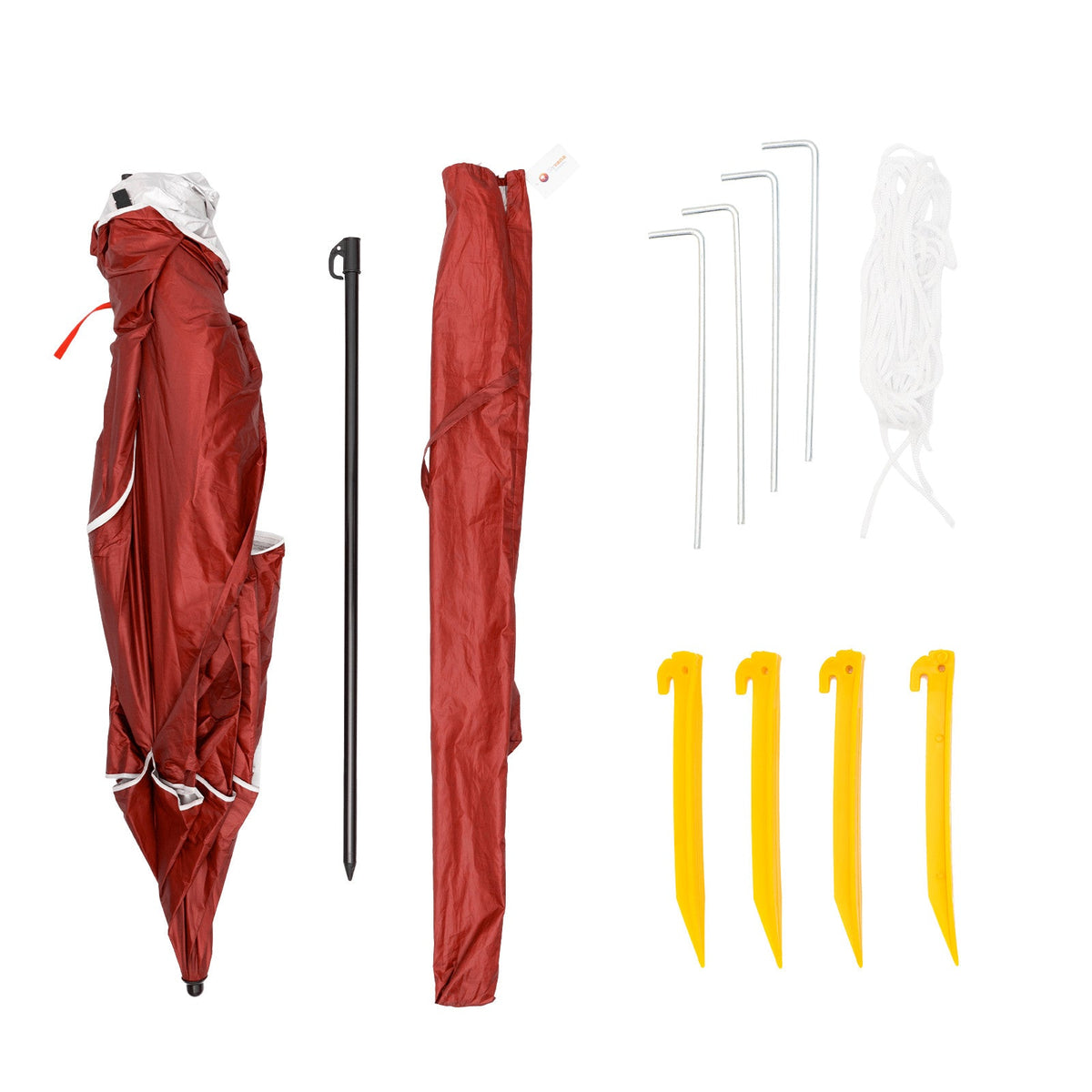 Havana Outdoors 2.4m Beach Umbrella – Red, view 9