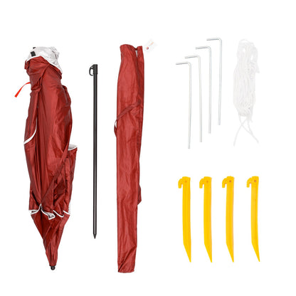 Havana Outdoors 2.4m Beach Umbrella – Red, view 9