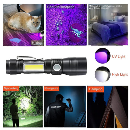Rechargeable UV Flashlight Torch - 7 Mode, view 4