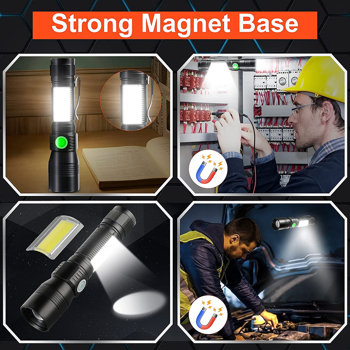 Rechargeable UV Flashlight Torch - 7 Mode, view 5