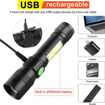 Rechargeable UV Flashlight Torch - 7 Mode, view 7