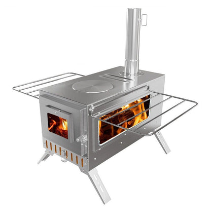 Wood Burning Camp Stove with Chimney – 2kg