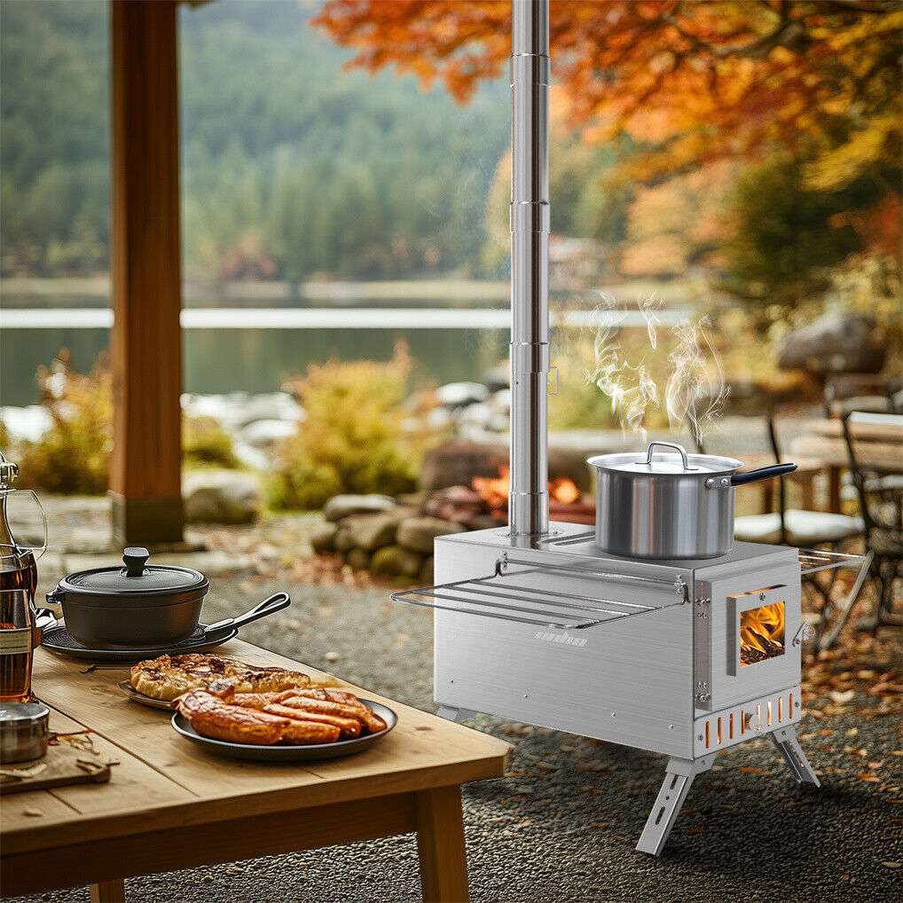 Wood Burning Camp Stove with Chimney – 2kg, view 7