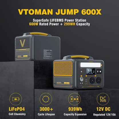 VTOMAN Jump 600X 600W Portable Power Station + Solar, view 2