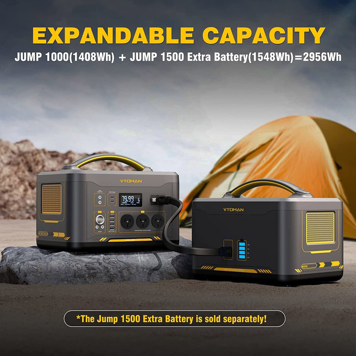Jump 1000X 1000W Solar Generator with 220W Panel, view 3
