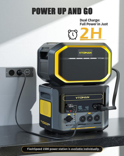 VTOMAN FlashSpeed 1548Wh LiFePO4 Expansion Battery, view 4