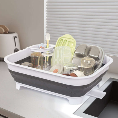 Collapsible Dish Rack with Utensil Compartment, view 3