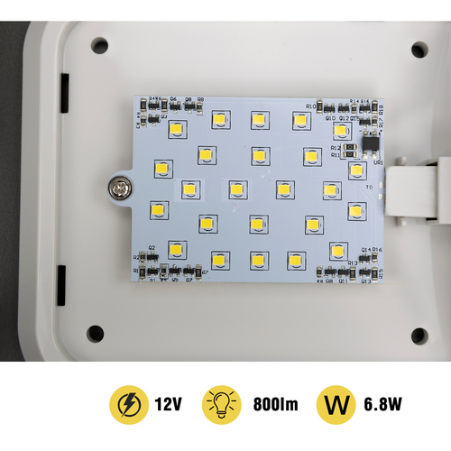 12V RV Double Dome LED Ceiling Light, view 3