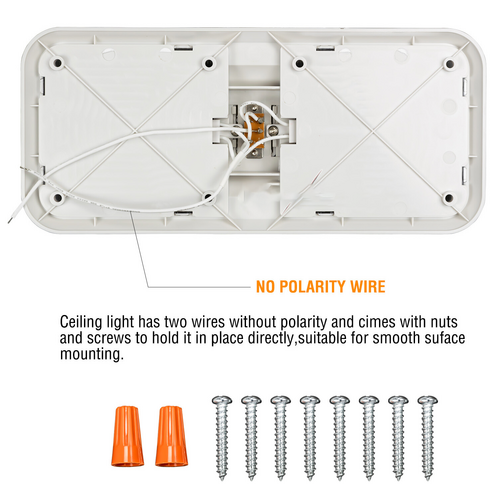 12V RV Double Dome LED Ceiling Light, view 4