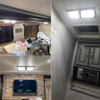 12V RV Double Dome LED Ceiling Lights 2 Pack, view 3