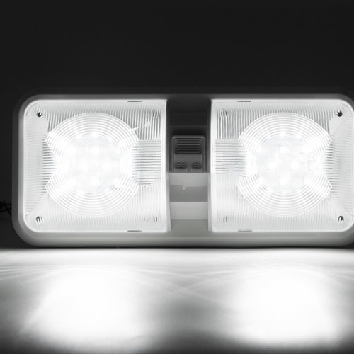 12V RV Double Dome LED Ceiling Lights 2 Pack, view 4