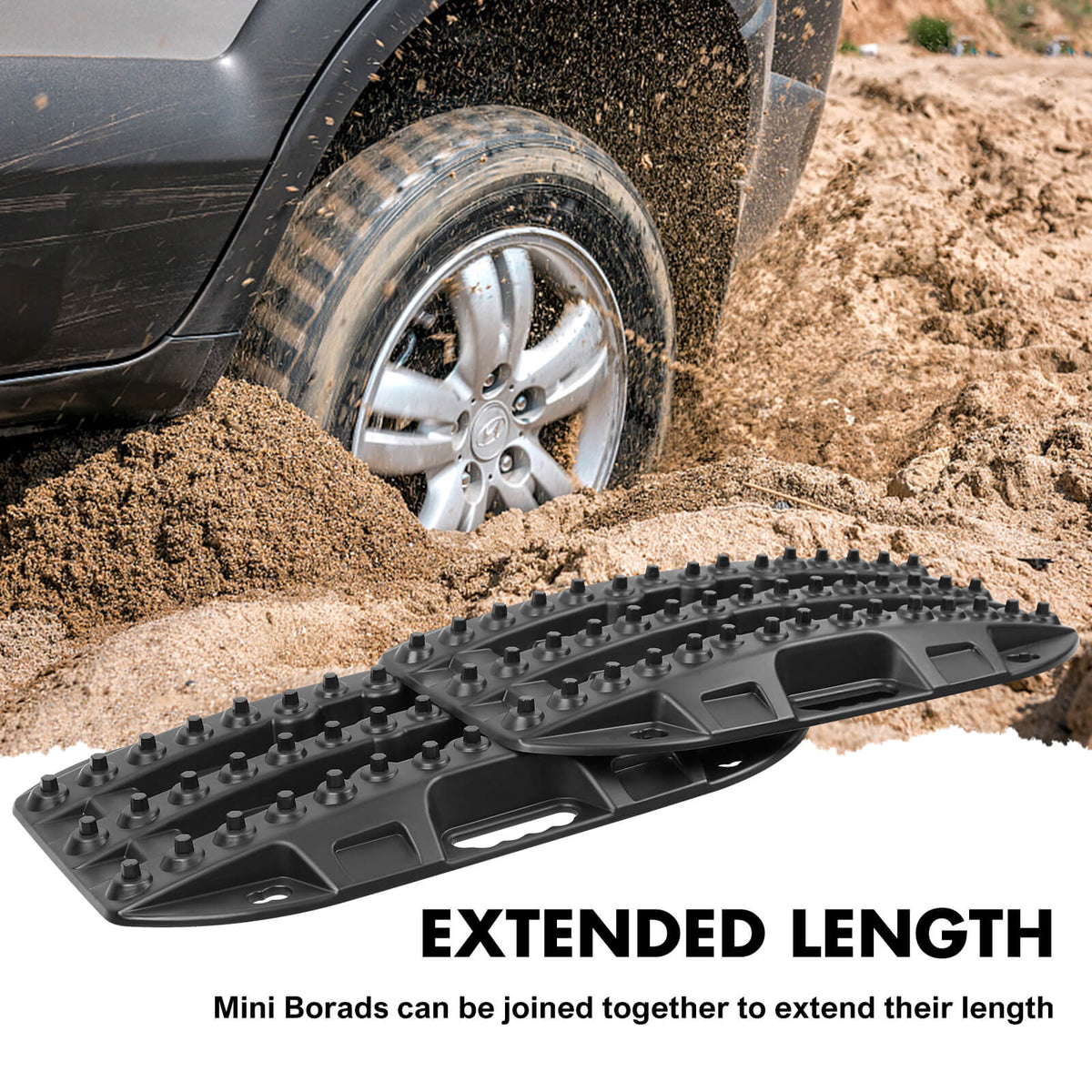 Mini Recovery Tracks 2pc - X-BULL Black, view 5