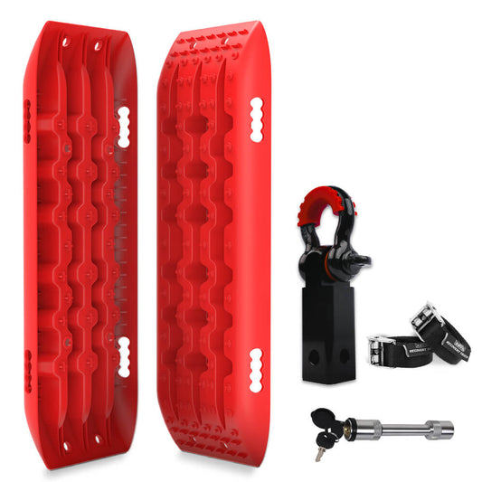 Recovery Tracks & 5T Hitch Receiver Kit - Red