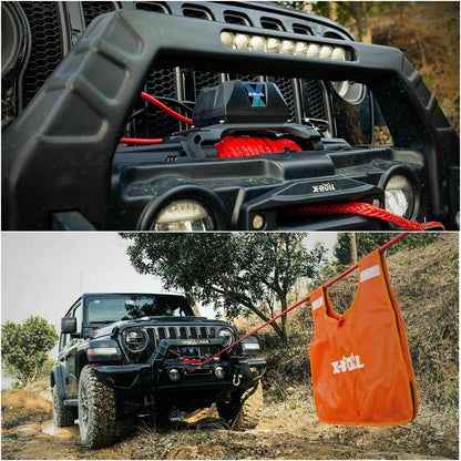 12V Electric Winch 14500lb with Synthetic Rope - X-BULL, view 3