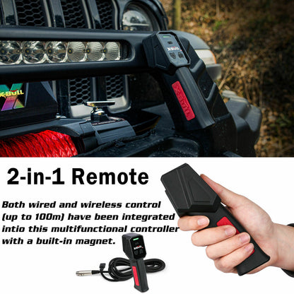 12V Electric Winch 14500lb with Synthetic Rope - X-BULL, view 2