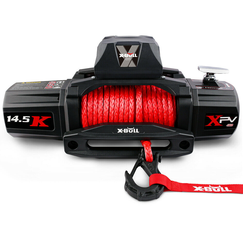 12V Electric Winch 14500lb with Synthetic Rope - X-BULL, view 9