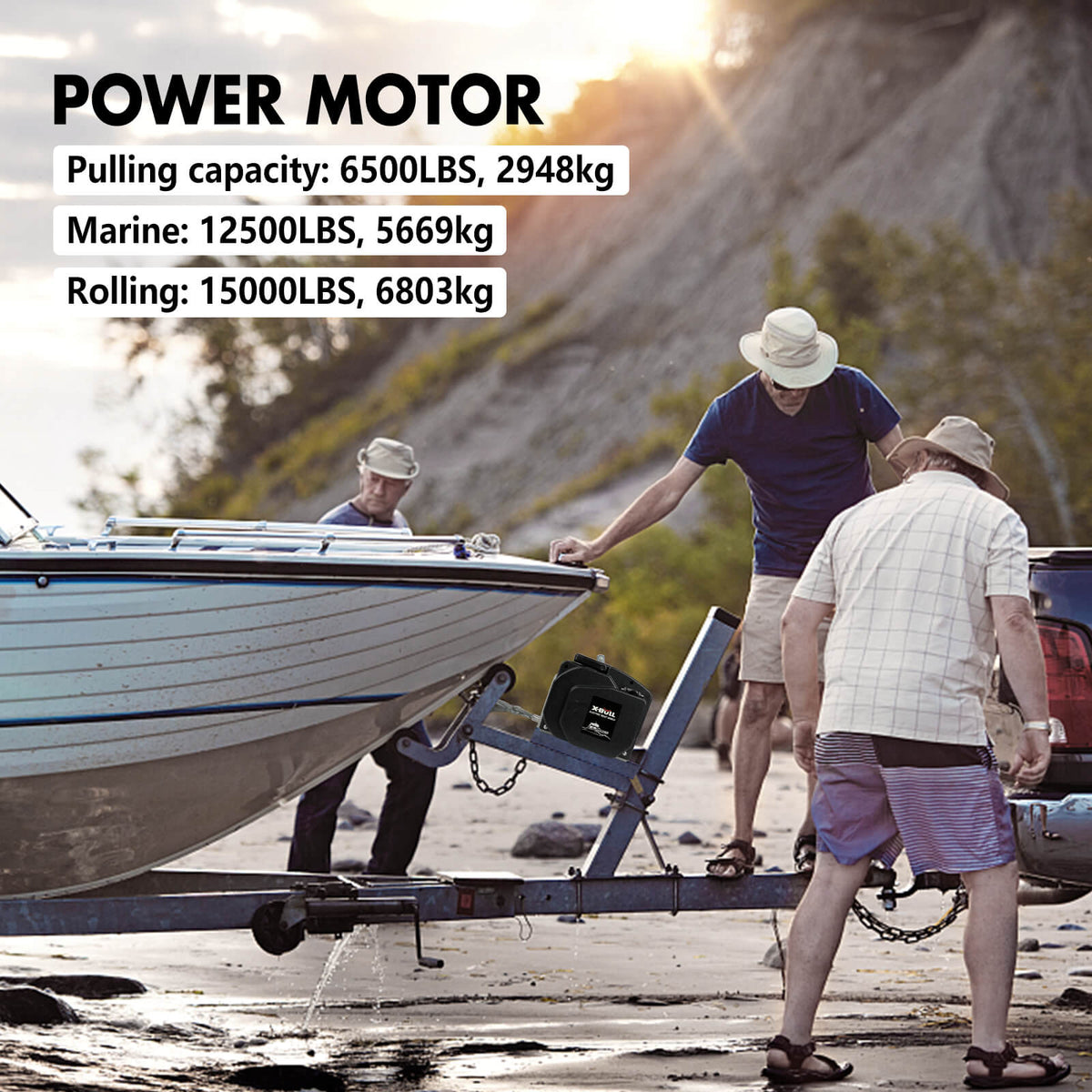 X-BULL 12V Electric Boat Winch 6500lb Marine, view 6