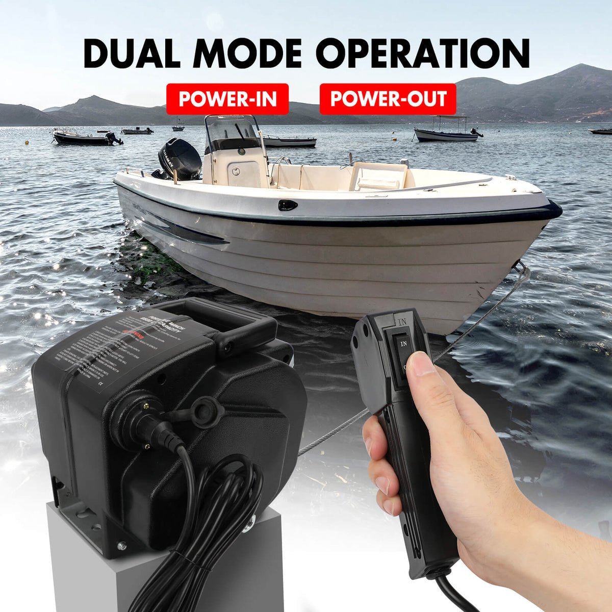 X-BULL 12V Electric Boat Winch 6500lb Marine, view 8