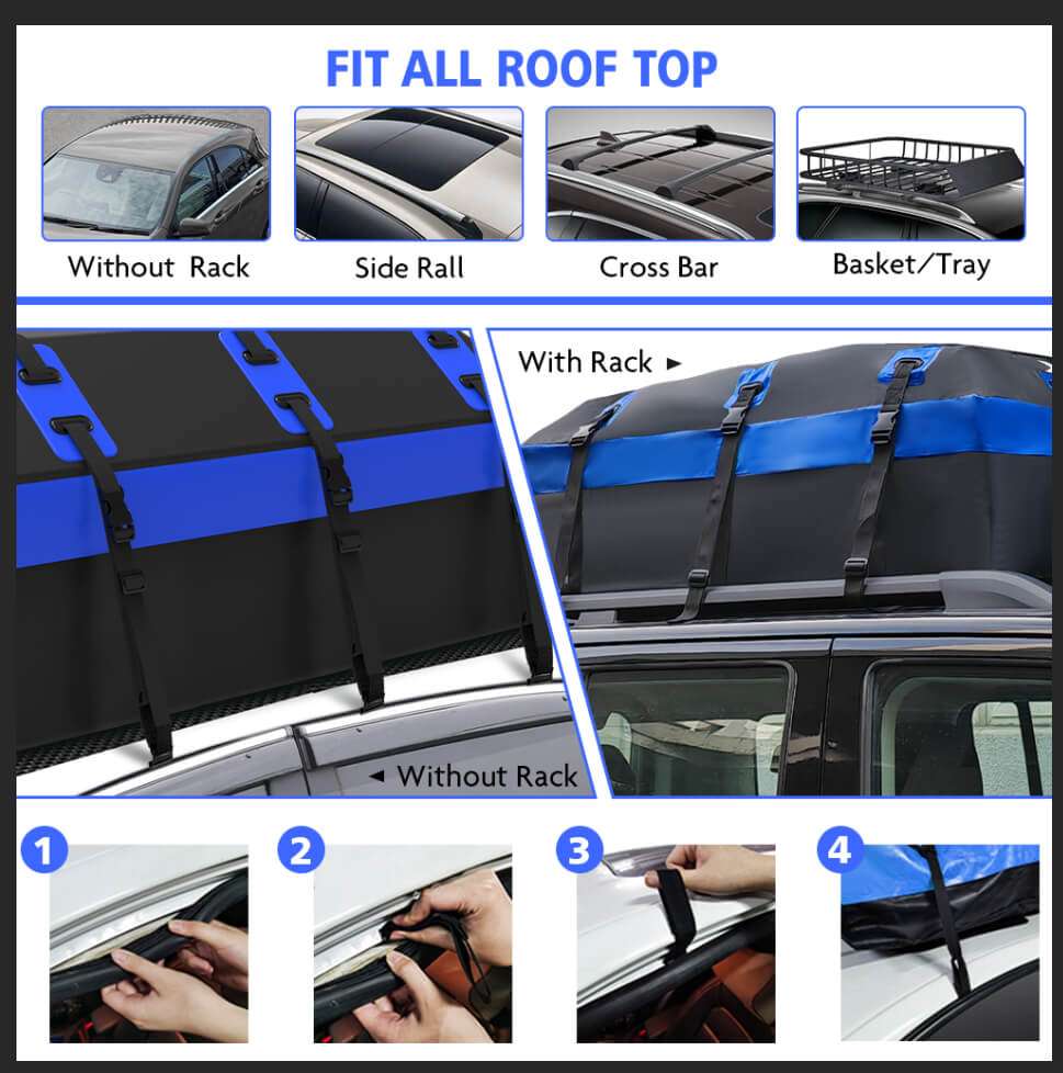 Waterproof Car Roof Cargo Bag 595L, view 8