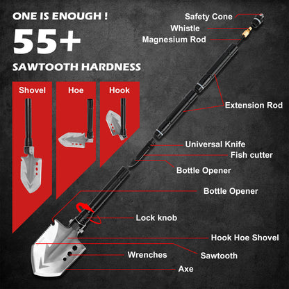Folding Survival Shovel Multi-Tool - X-BULL, view 5