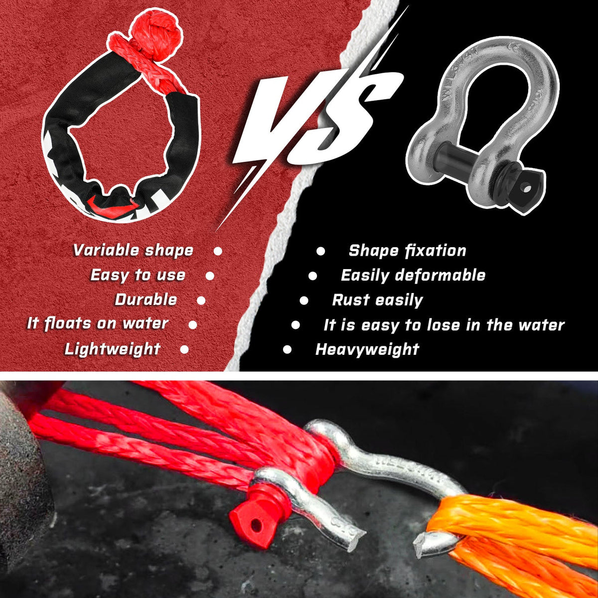 Recovery Ring & Soft Shackle Kit - X-BULL, view 2